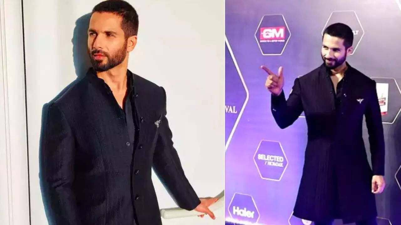 Shahid Kapoor Exudes Style With Black Suit 