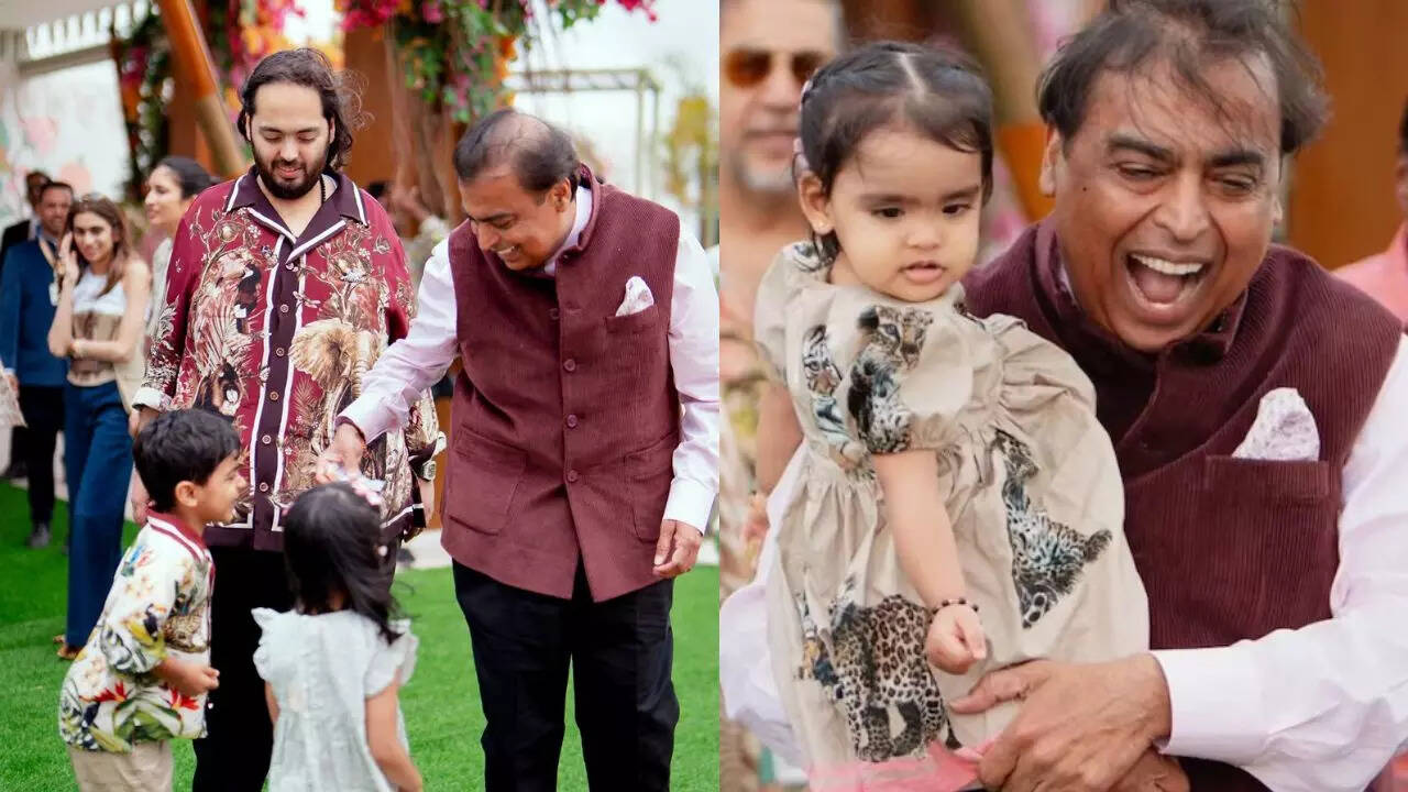 Mukesh Ambani Bonds With Grandchildren 