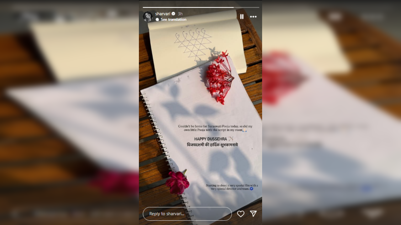 Sharvari Begins Filming for Imtiaz Alis Unique Movie Starring Vedang  Raina on Dussehra Shares Touching Message  Zoom TV