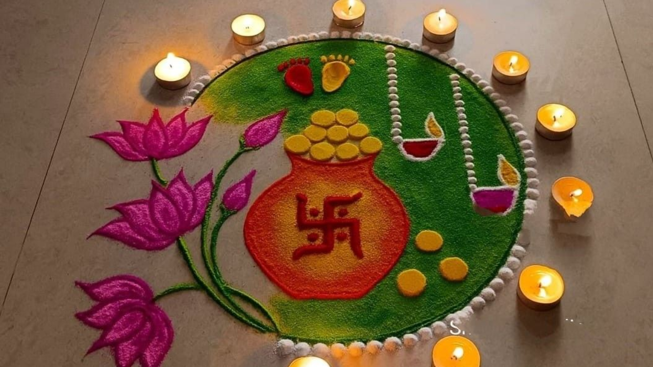 Welcome Lady Rangoli Welcome Design Rangoli Simple And Beautiful