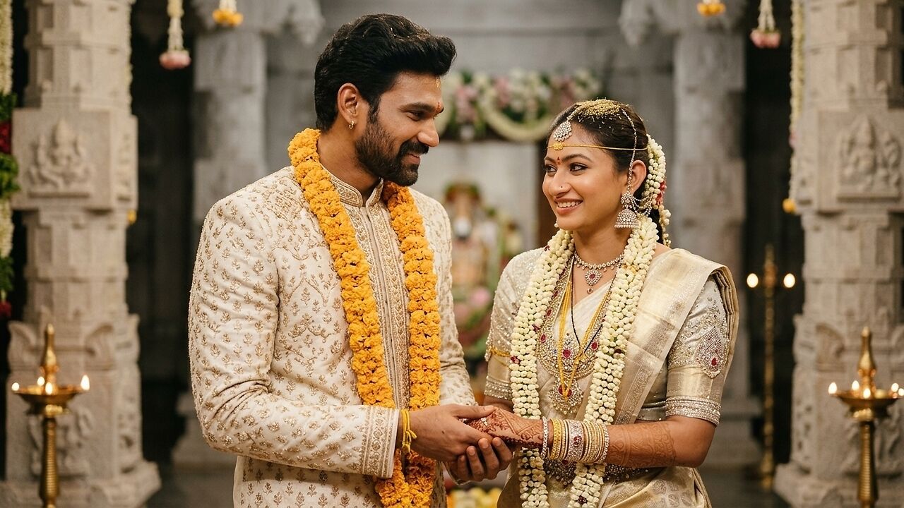 Bellamkonda Sai Sreenivas marries Kavya Reddy in Tirumala; First images ...
