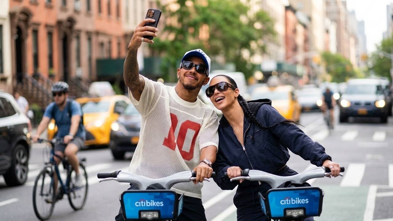 Kim Kardashian officially confirms her relationship with Lewis Hamilton on  Instagram; collides with the F1 driver during a bike ride - WATCH | Zoom TV