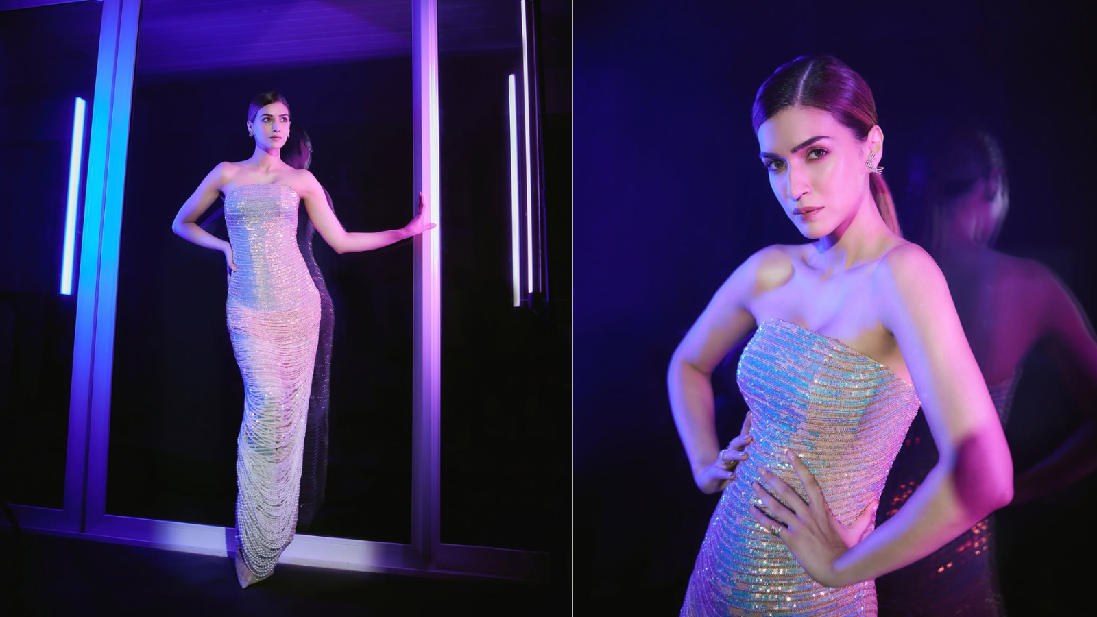 kriti sanon silver dress Kriti Sanon Steals Spotlight At IIFA Awards