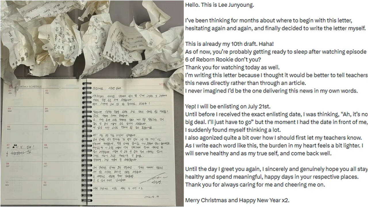 Lee Jun-Young39s handwritten letter and its translation