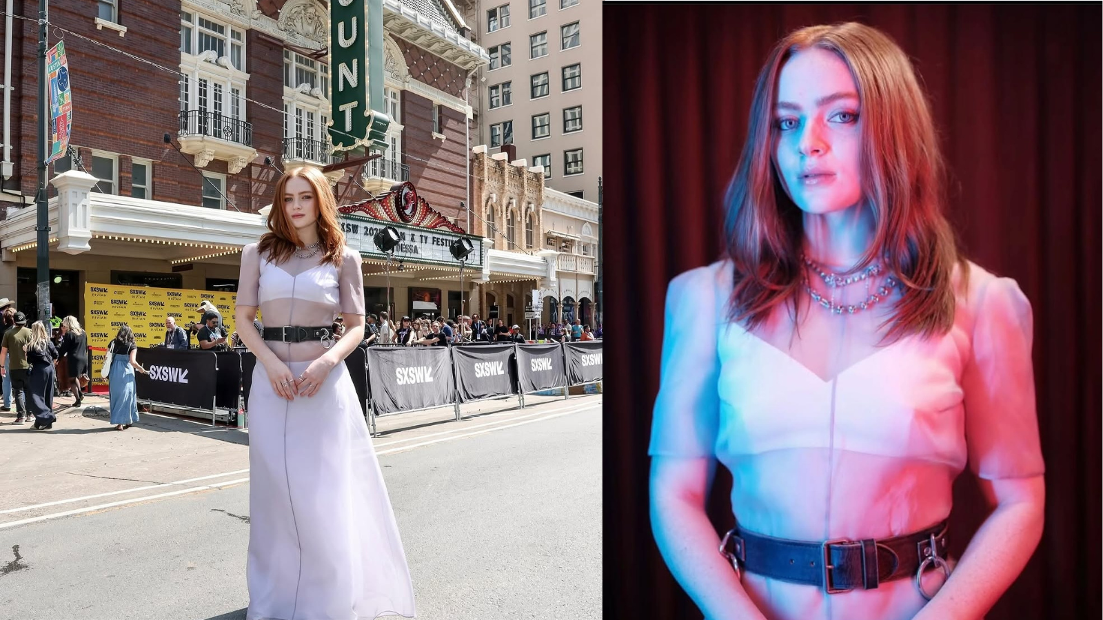 sheen sadie dress Sadie Sink Combined the Classic Little Black Dress and Cut-Out Trend at  Venice Film Festival 2023  See Photo