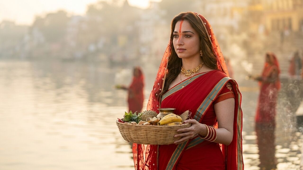 फिल्म 'द वन' में पहली बार बड़े पर्दे पर दिखेगी छठ पूजा, तमन्ना भाटिया ने  साझा किए अनुभव - The Vvaan Tamannaah Bhatia Shares Chhat Puja Experince |  Zoom TV
