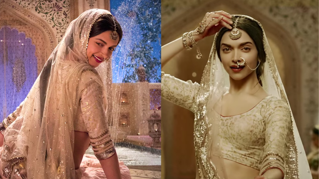 Filmy Fashion  Deepika Padukone's Minimalistic Ivory Lehenga In Bajirao Mastani’s Mohe Rang Do Laal Is Bold But Timeless