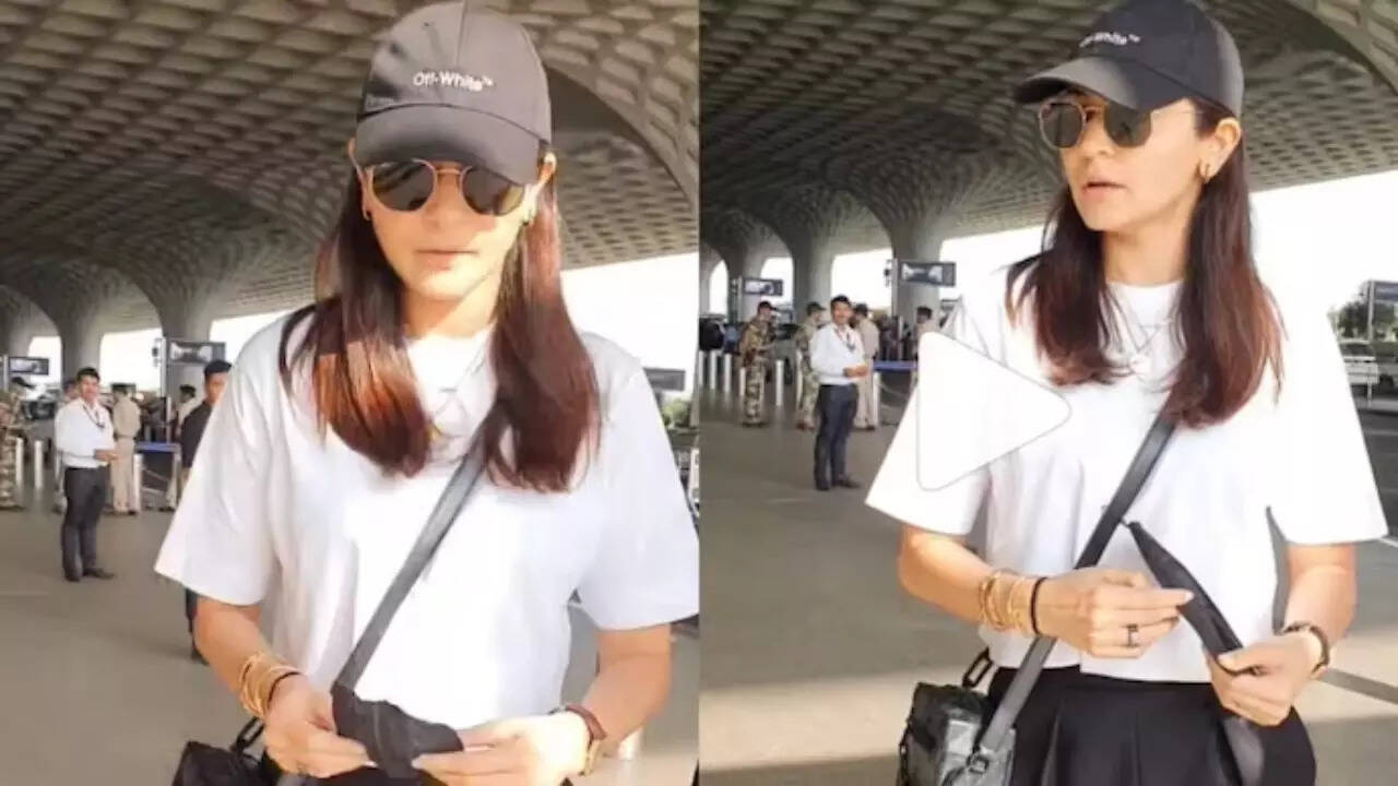 Anushka Sharma Opts For A Casual Airport Look