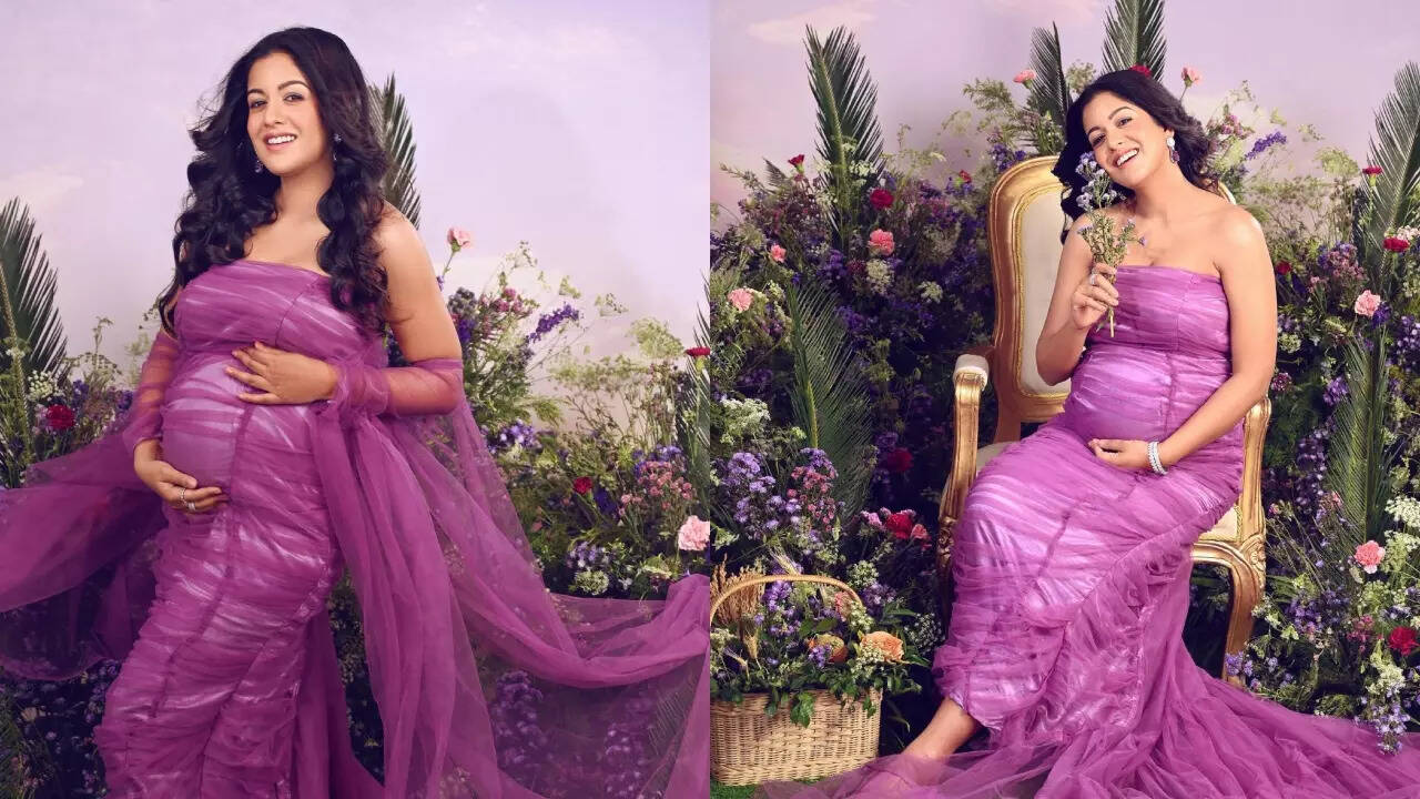 Mom-To-Be Ishita Dutta Looks Stunning In Lavender Gown. Shares Pics From Pregnancy Photoshoot (Image Credits: Instagram)