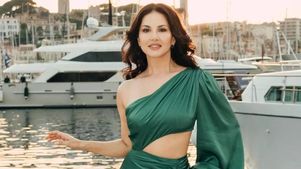 Cannes 2023: Sunny Leone Slays In Bottle Green Co-Ord Set With Thigh-High Slit. See Pics (Image Credits: Instagram)