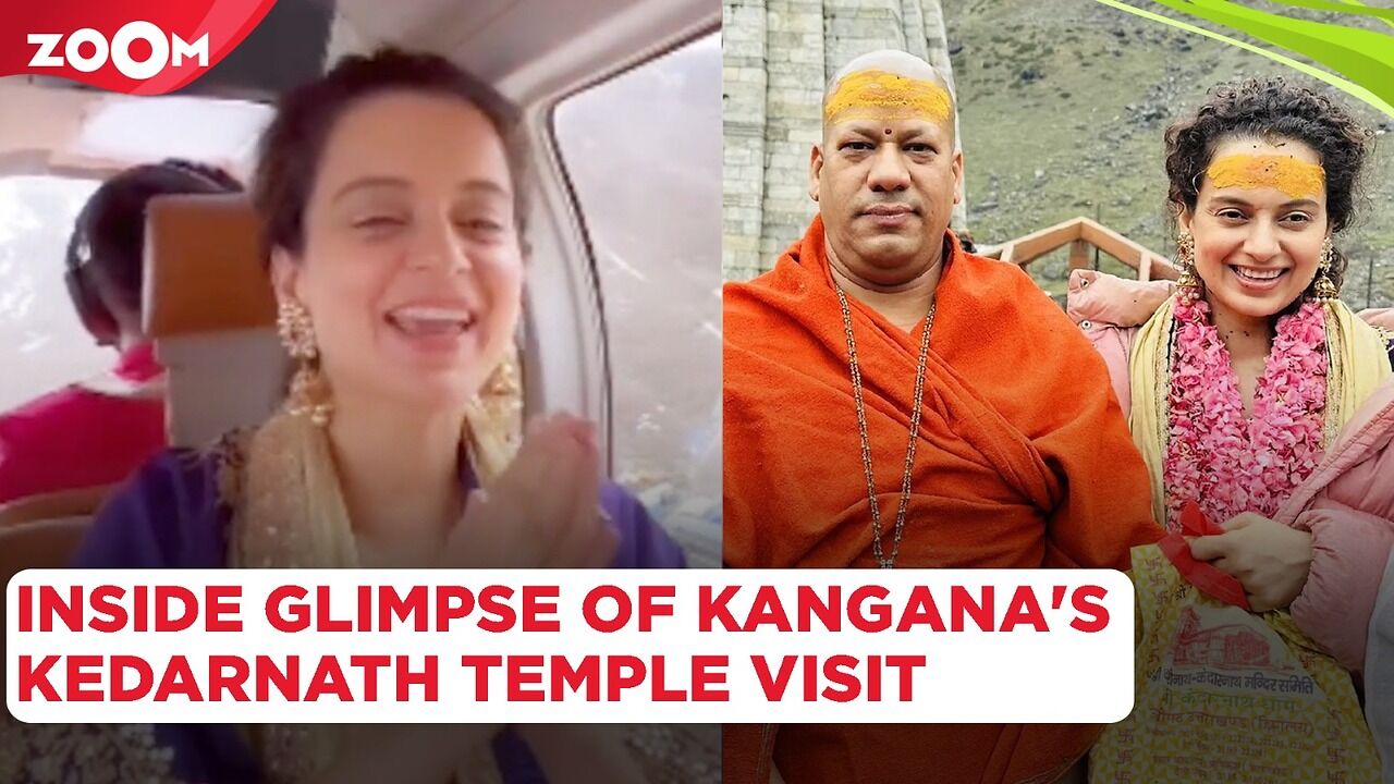Kangana Ranaut gives a GLIMPSE of her visit to Kedarnath Temple ...