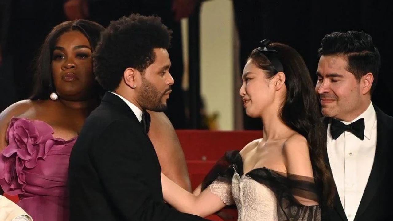 The Weeknd with Jennie at Cannes