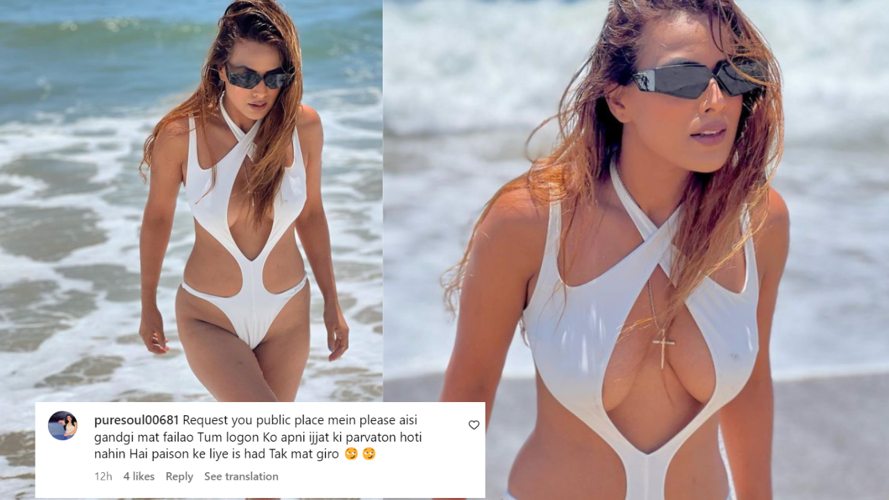 Nia Sharma in white bikini