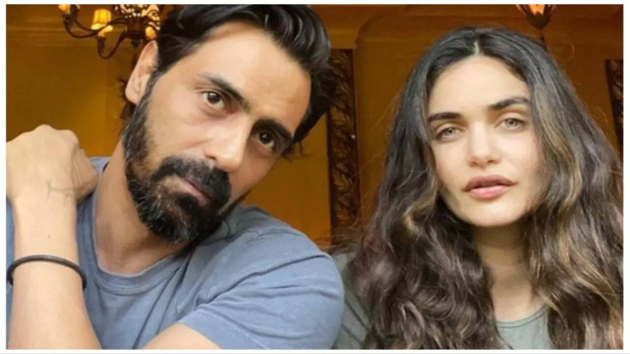 Arjun Rampal and Gabriella Demetriades