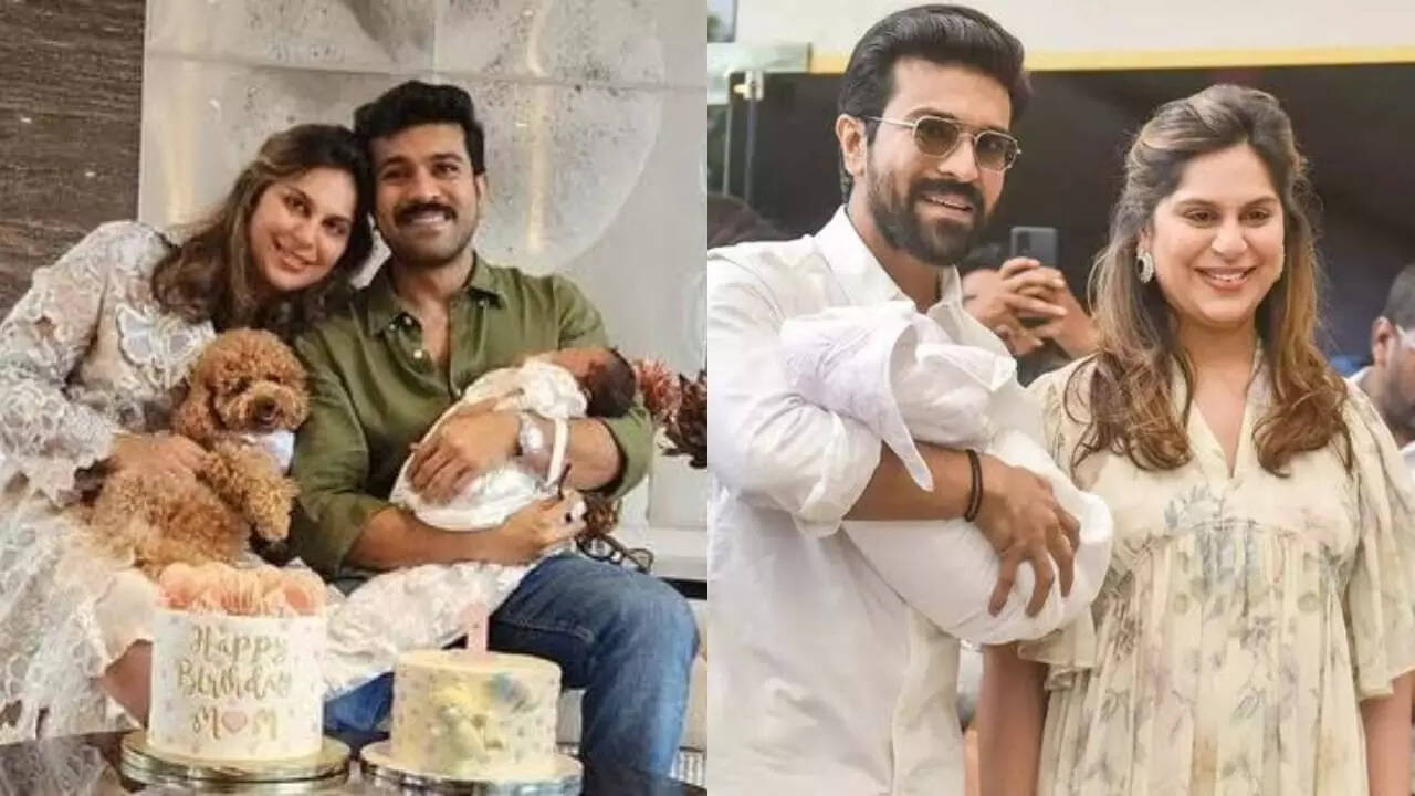 Ram Charan Poses With Upasana And Daughter In UNSEEN Family Photo