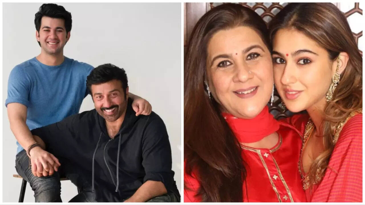 Karan, Sunny Deol and Amrita Singh-Sara Ali Khan