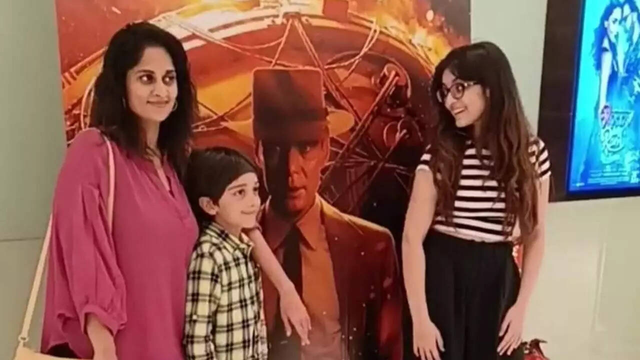 Ajith Kumar’s Wife Shalini Steps Out With Kids To Watch Oppenheimer Over Barbie. PICS