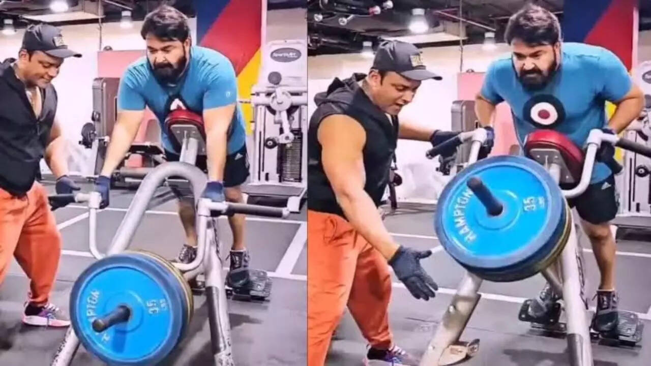 Mohanlal Lifting 100 Kg Weight With Ease Makes Fans Say, 'Is He Really 63?'