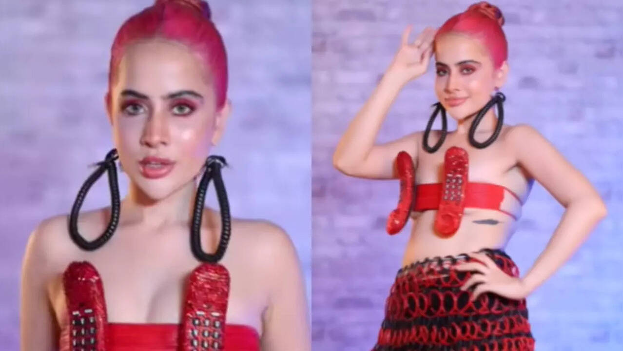 Urfi Javed Goes Bold With 'Dil Ka Telephone Dress' (Image Credits: Instagram)