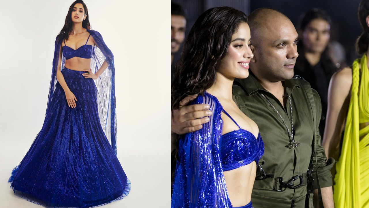 India Couture Week 2023: Janhvi Kapoor Turns Showstopper For Gaurav Gupta, Looks Mesmerising In Blue Lehenga. WATCH