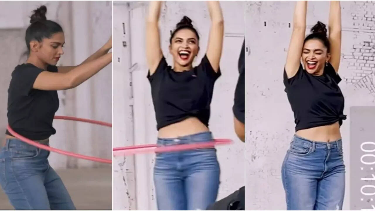 Deepika Padukone हुला हूप करती आईं नजर