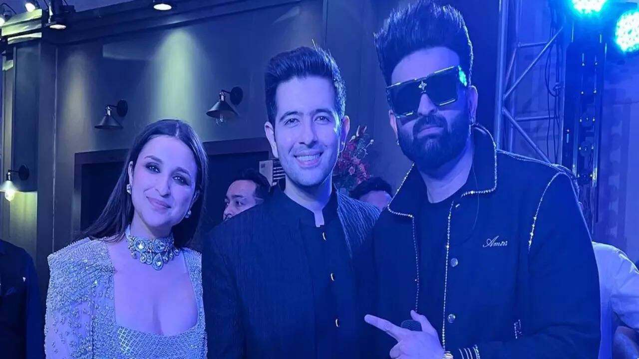 Parineeti Chopra, Raghav Chadha Wedding: Couple Poses With Navraj Hans In FIRST Pics From Sangeet! Check HERE