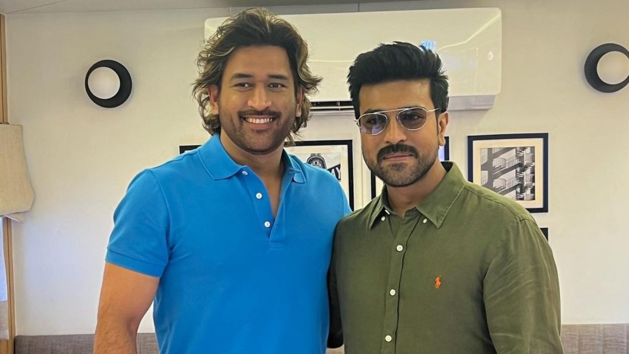 Ram Charan Poses With Legendary MS Dhoni: Soo Happy To Meet India's Pride