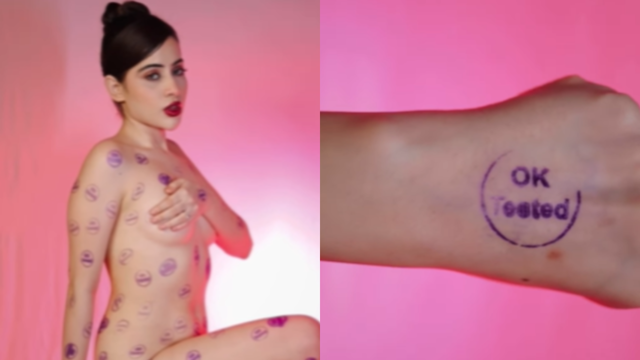 Urfi Javed Stuns Everyone As She Poses N*ked With 'Ok Tested' Stamps. WATCH