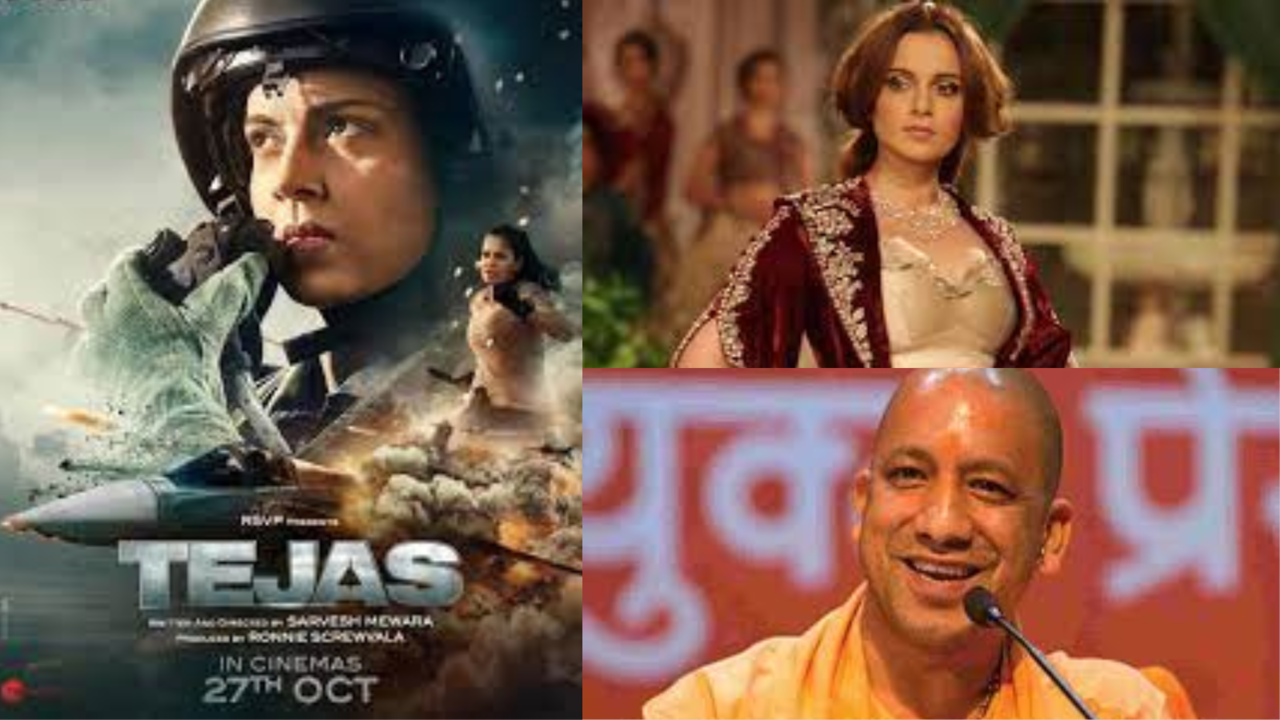 Kangana Hold Special Screening of Tejas for CM yogi