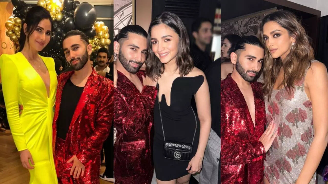 SRK's Birthday Bash: Deepika Padukone, Alia Bhatt, Katrina Kaif Pose With Orhan Awatramani In UNSEEN Pics