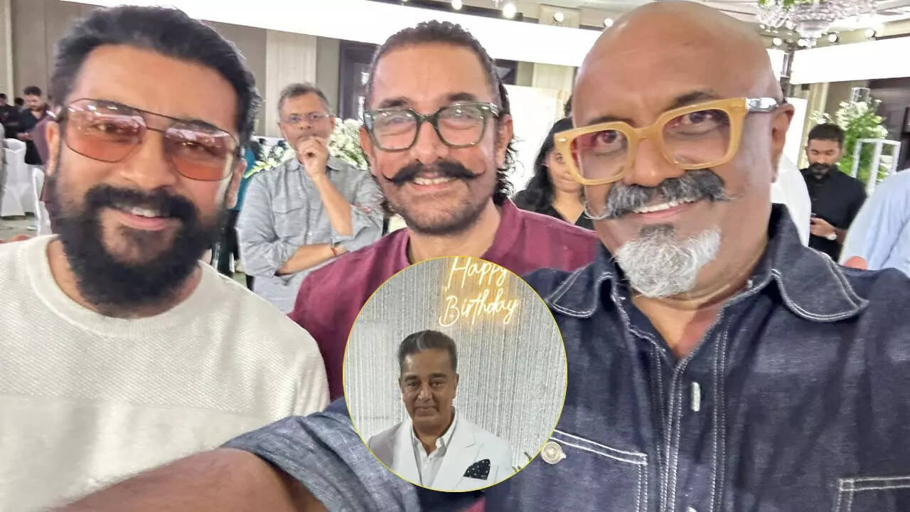 Kamal Haasan Birthday Bash: Aamir Khan, Suriya Attend Private Party. Netizens Say '2 Ghajinis In 1 Frame'