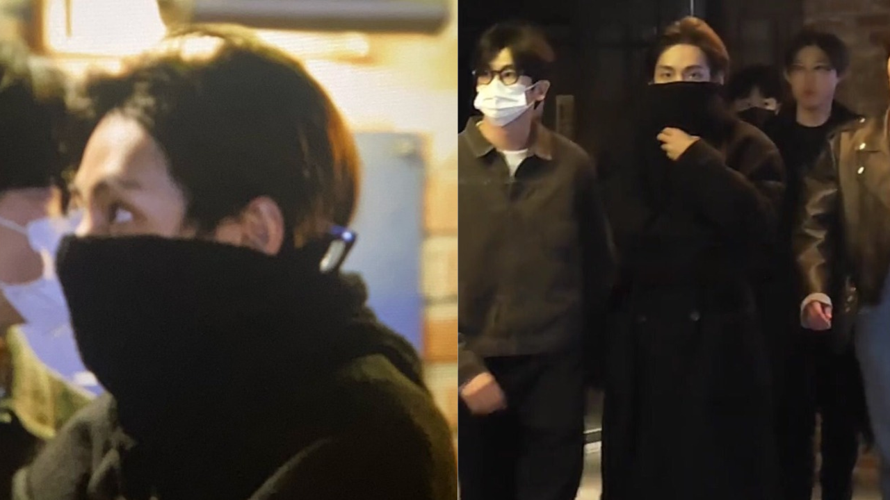 BTS' V Covers His Face As He Goes For Movie With Park Seo-Joon, Park Hyung-Sik