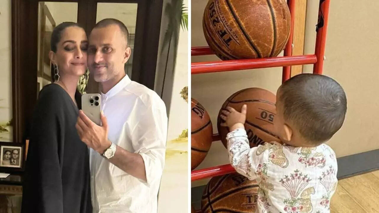 Sonam Kapoor, Anand Ahuja's Li'l Munchkin Vayu Plays With Basketball In Adorable Pic. Netizens Say 'So Cute'