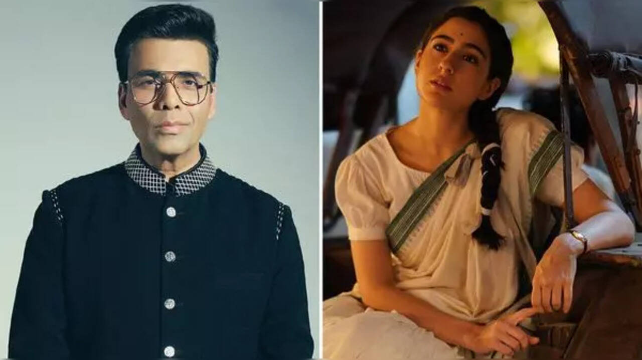 Karan Johar and Sara Ali Khan