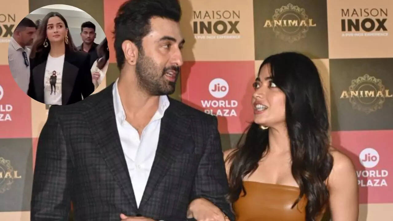 Animal Special Screening: Alia Bhatt Cheers For Ranbir Kapoor, Anil Kapoor, Rashmika Mandanna And More Celebs Attend