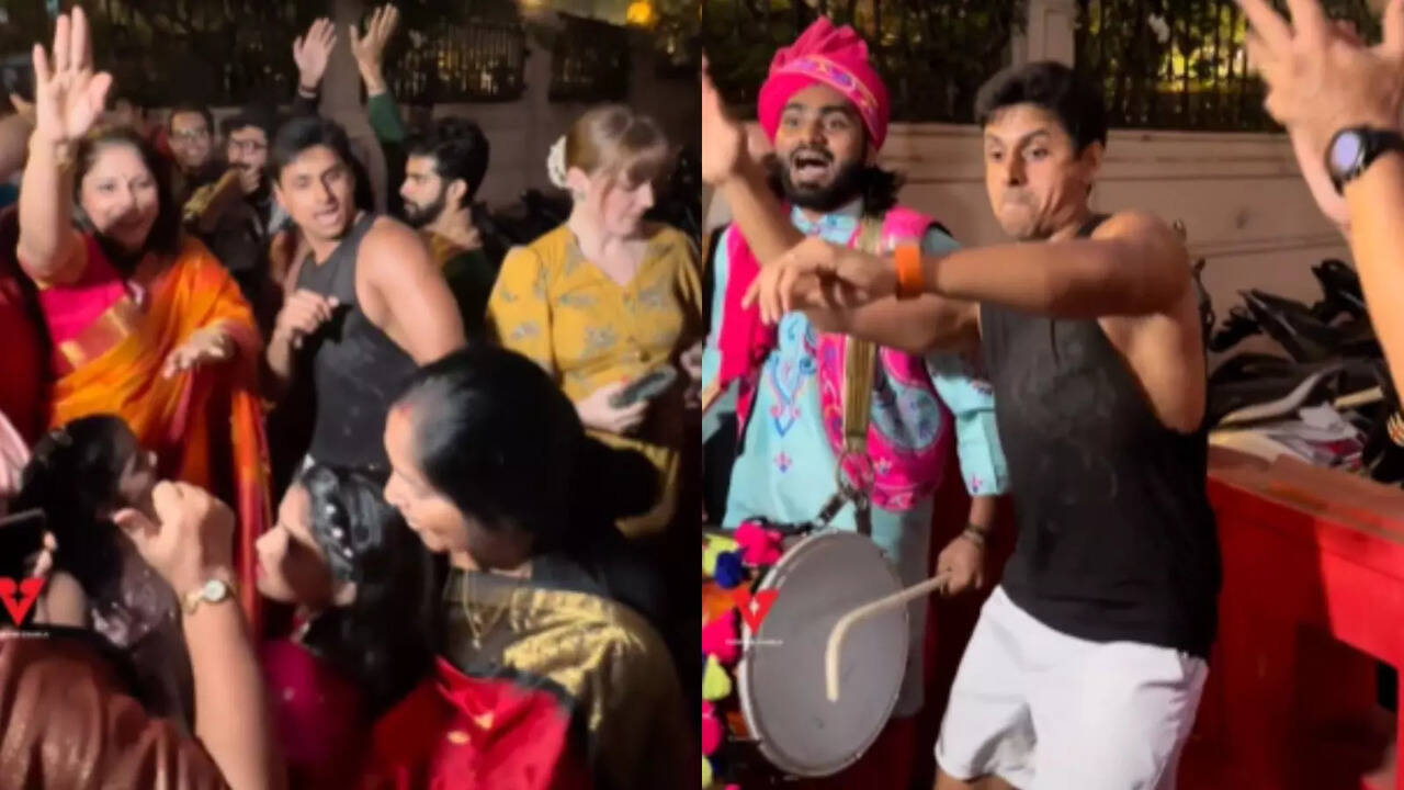 Ira Khan Wedding: Dulhe Raja Nupur Shikhare Plays Dhol, Flaunts His Dance Moves In Black Vest And Shorts - WATCH