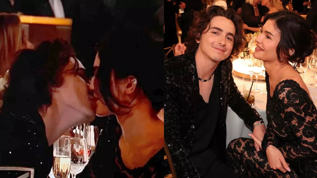 Timothée Chalamet, Kylie Jenner's Lip Lock Moment At 2024 Golden Globes Goes Viral. WATCH