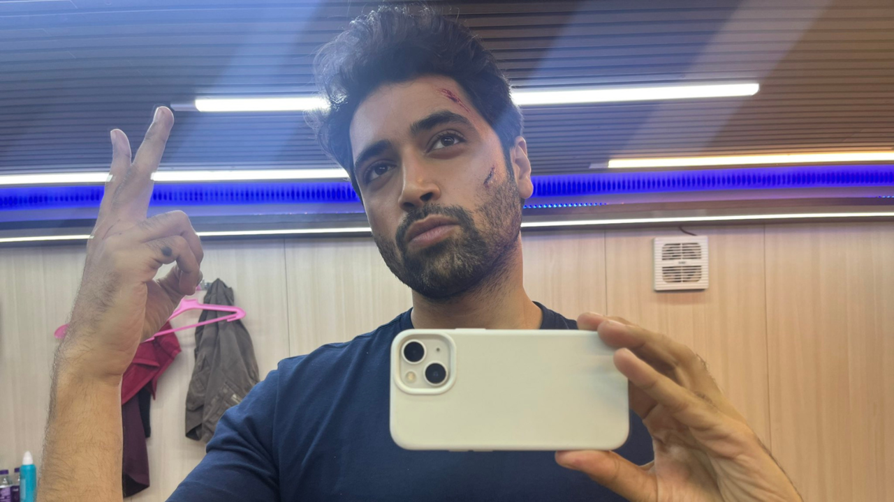 Adivi Sesh Drops Bruised  BTS Pic From Sets Of  G2