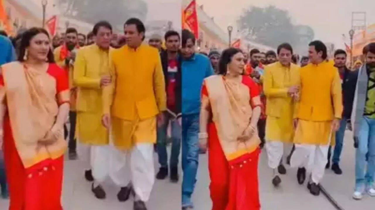 Ramayan's Ram-Sita Arun Govil, Dipika Chikhlia, Lakshman Sunil Grover Reach Ayodhya Ahead Of Ram Mandir Inauguration