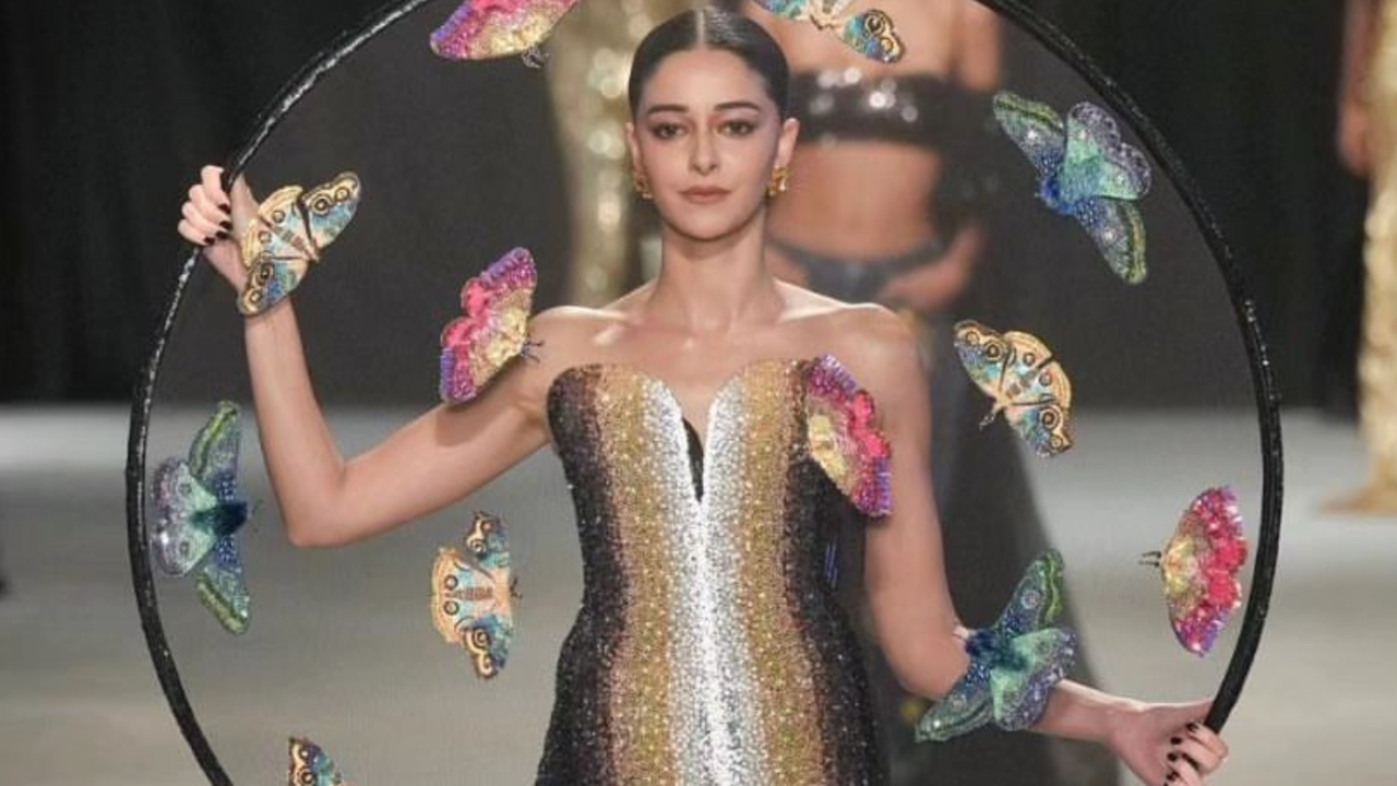 Ananya Panday Stuns In Shimmery Butterfly-Inspired Outfit At Paris Fashion Week