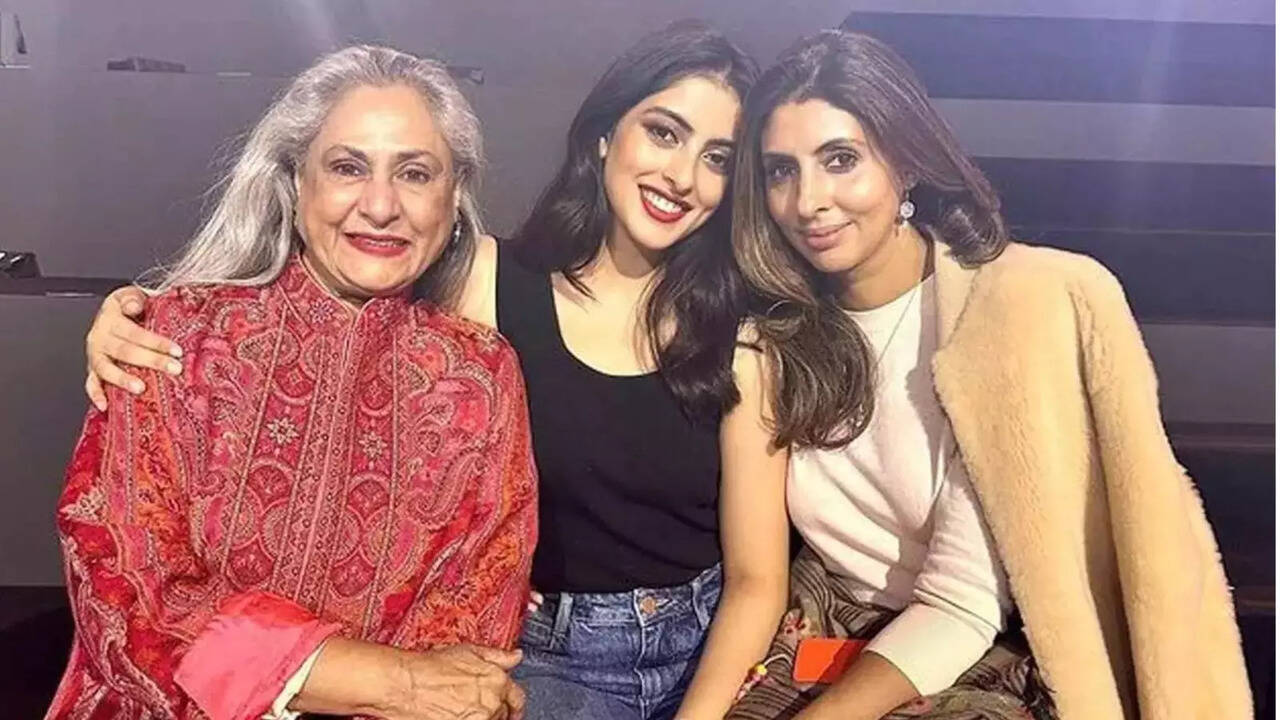 Jaya Bachchan, Navya Naveli Nanda and Shweta Bachchan