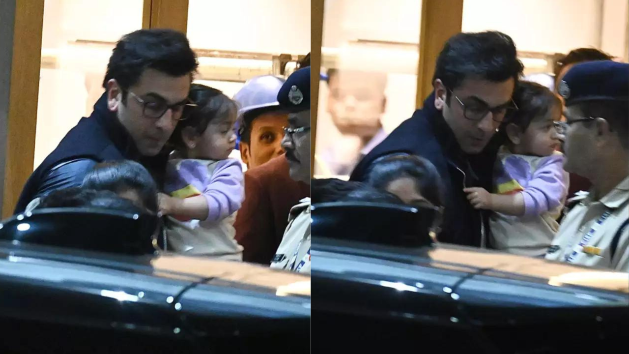 Ranbir Kapoor Holds Daughter Raha In Arms As They Get Snapped With Alia Bhatt At Airport - WATCH