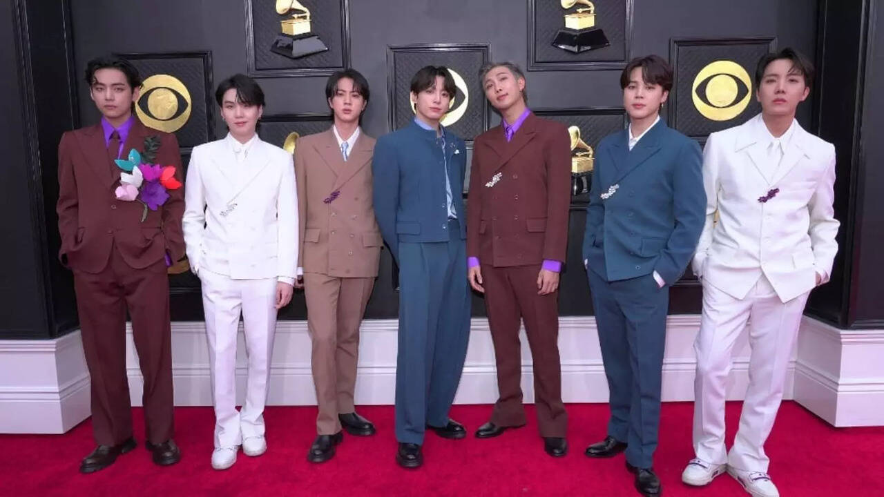 BTS At Grammy Awards: When BTS  Won Men's Fashion Game With Louis Vuitton Tuxedos On Grammys Red Carpet