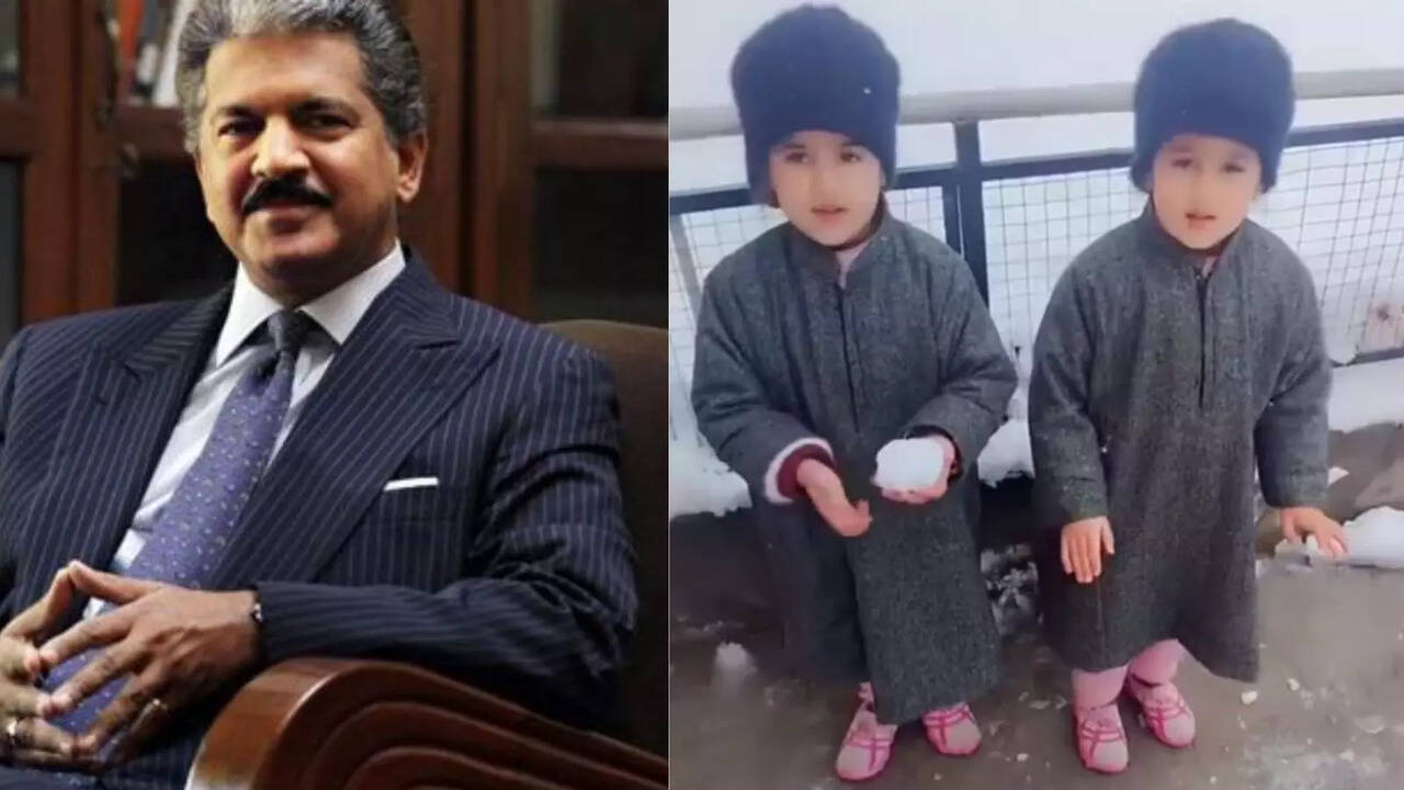 ​Masti Kar Rahe Hai! Anand Mahindra Shares Clip Of 2 Little Girls In Kashmir Vally!