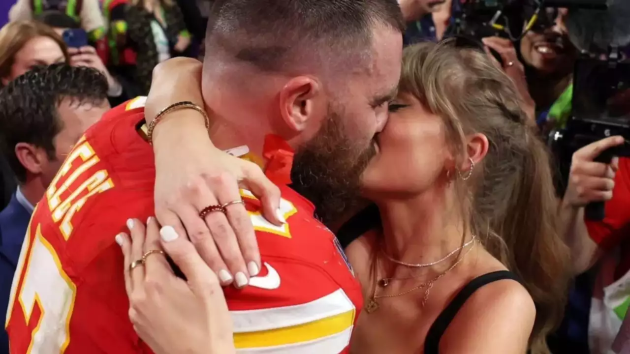 Taylor Swift Kisses Boyfriend Travis Kelce After Chiefs' Super Bowl 2024 Victory - Video Goes Viral