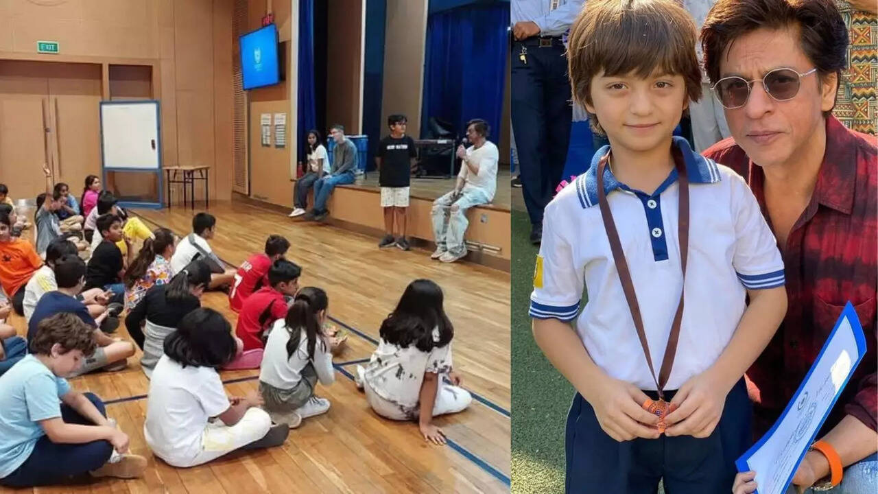 Shah Rukh Khan Surprises Son AbRam As He Attends School Event - See Viral Pics