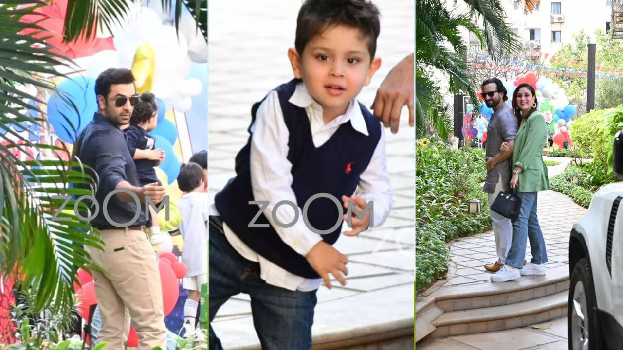 Jeh Birthday Bash: Ranbir Kapoor Arrives With Little Raha, Kareena Kapoor-Saif Ali Khan Pose For Paps