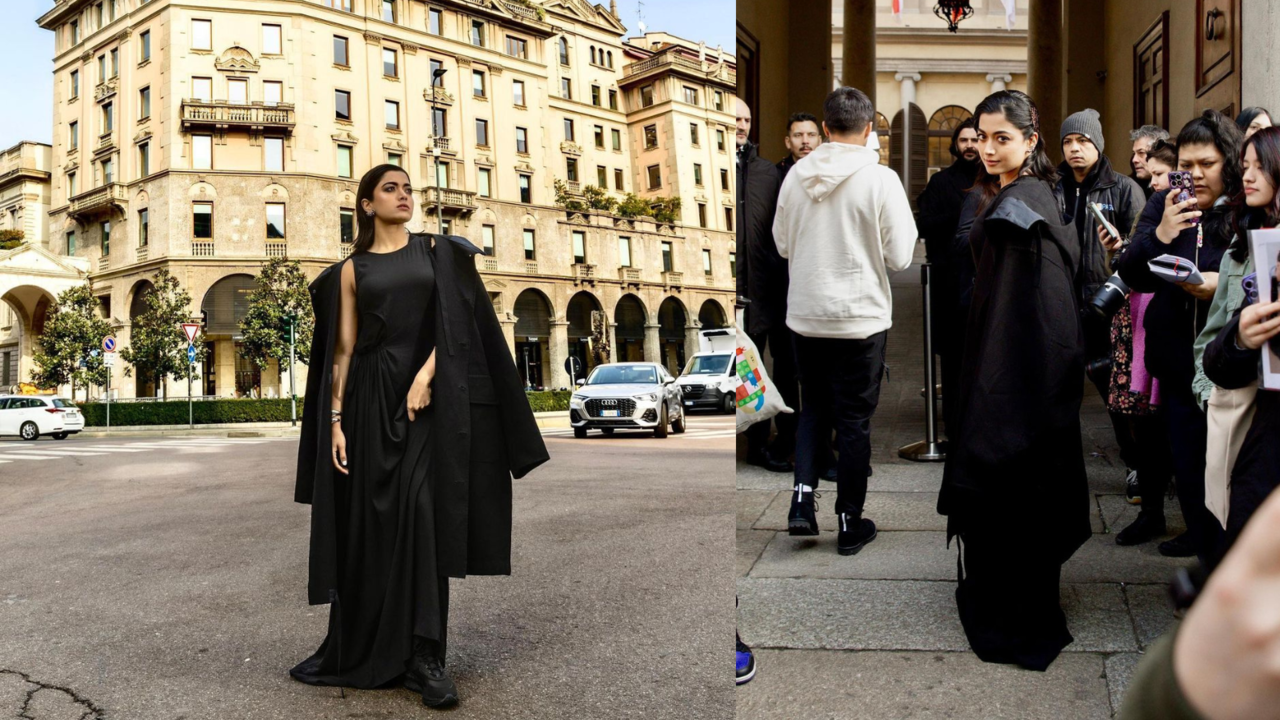 Rashmika Mandanna Takes Milan Fashion Week By Storm In Custom Black Dress. Pics Go Viral