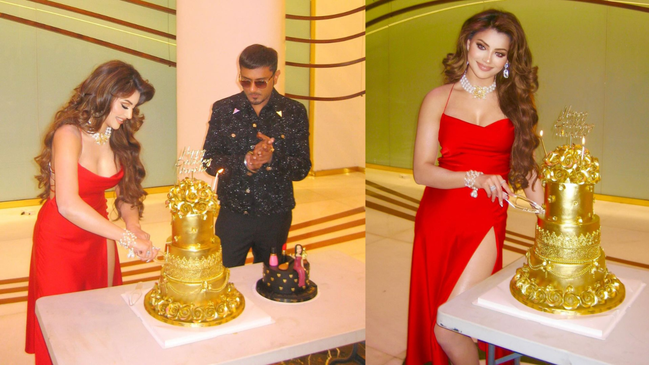 Rs 3 Crore! Honey Singh Gifts Urvashi Rautela Gold Cake On Birthday For Whopping Amount, See Pics