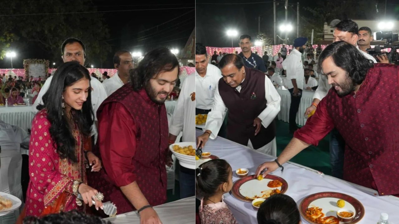 Groom, Bride-To-Be Anant-Radhika Kick Off Pre-Wedding Festivities By Serving Food At Anna Seva, Mukesh Ambani In Pics